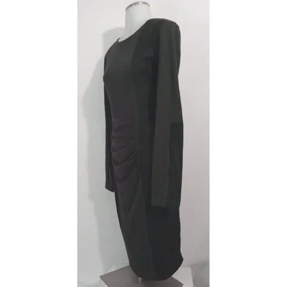 NYDJ Not Your Daughters Jeans Shaping Slimming Black Dress Faux Suede Panels 6 - Picture 2 of 10